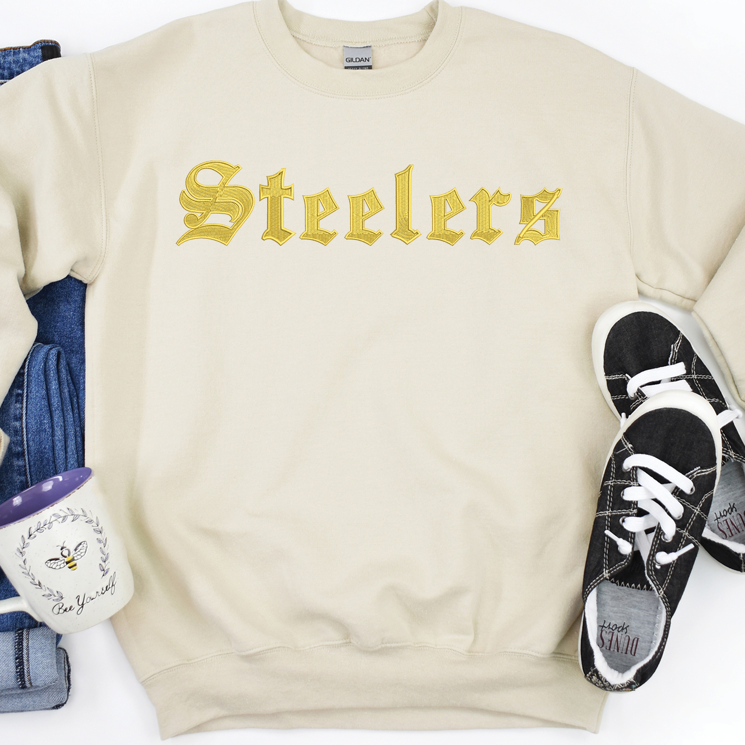 Embroidered sales steelers sweatshirt